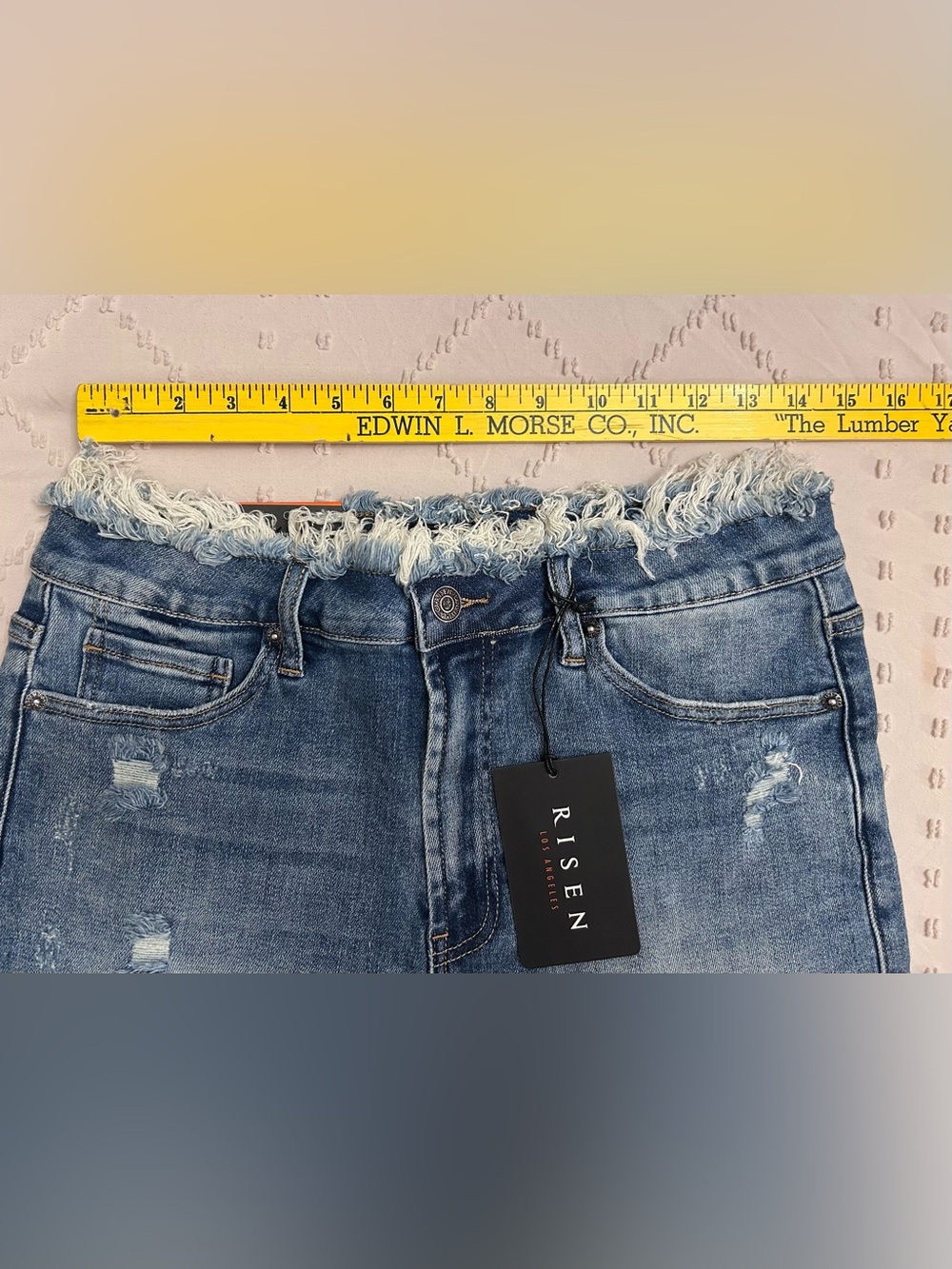 ISLA FRAYED RISEN SHORTS - Picture 6 of 6